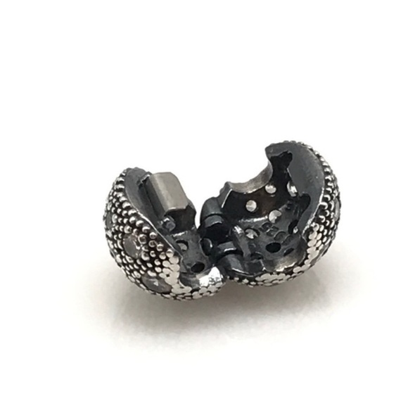 Pandora Clear CZ Sparkly Cosmic Stars Rare Retired Clip Bead Charm - Picture 5 of 5